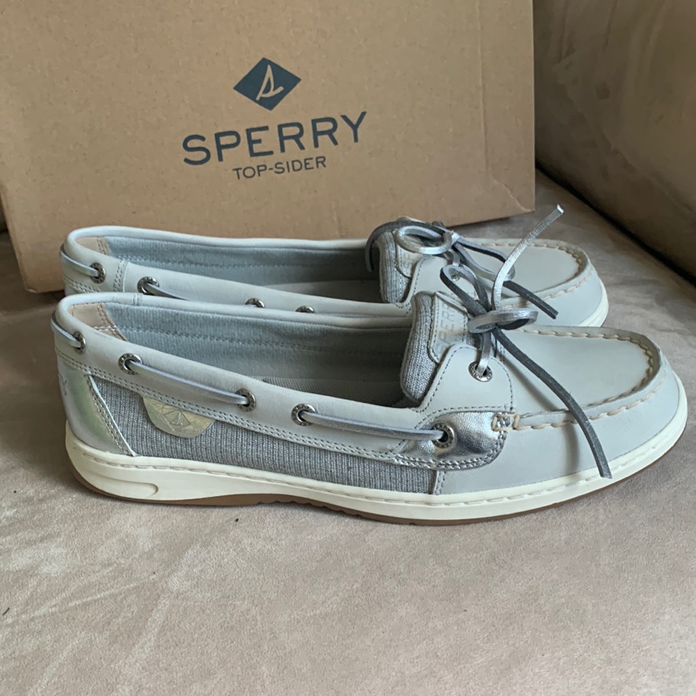 Sperry Top Sider Angelfish Metal Gry/Slvr wokens memory foam